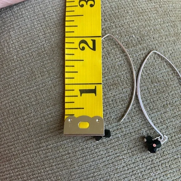 Silpada Slide Earrings with Black Obsidian  Accents W1311 - Picture 5 of 6